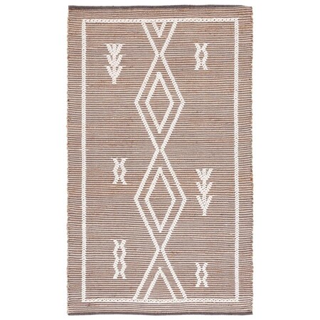 Safavieh 6 x 6 ft. Natural Fiber Flat Weaved Square Rug Natural & Ivory NFB376A-6SQ